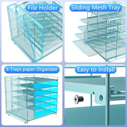 gianotter 6-Tier Paper Organizer With Magazine Holder