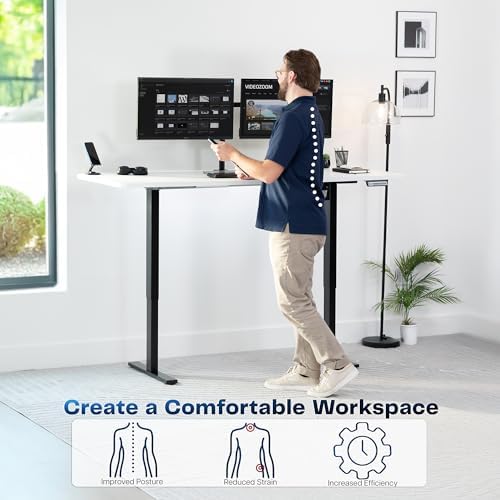 VIVO White 71 x 36 in Standing Desk, DESK-KIT-1B7W-36