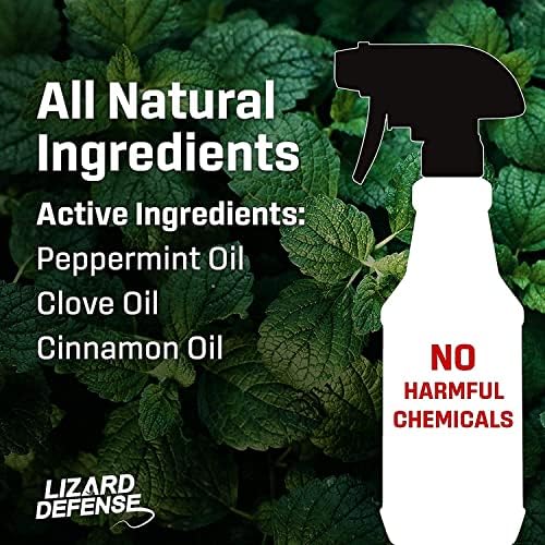 Exterminators Choice Peppermint Oil Defense Spray for Lizards & Bugs - 32 Fl Oz, Peppermint Scent Oil - Exterminator Spray Formula for Home & Garden - Indoor & Outdoor Use