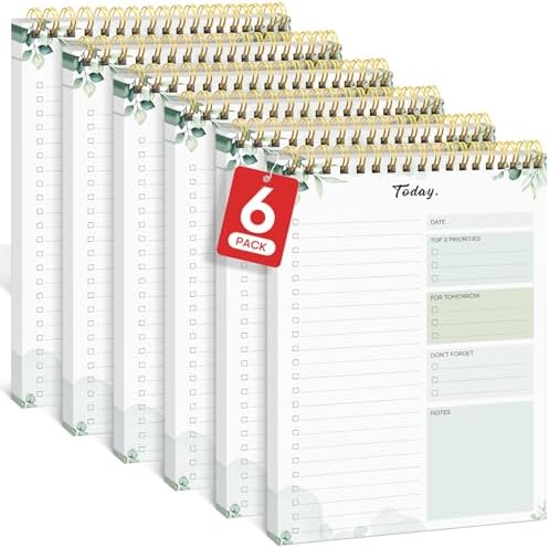 Taja To Do List Notepad, Undated Daily Planner for Work and Goal Setting