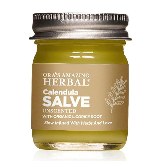 Calendula Salve, Calendula Cream, Drawing Salve, Calendula Ointment, Ora's Amazing Herbal, Coconut Free Salve made with Organic Calendula and Licorice Root, 1 oz