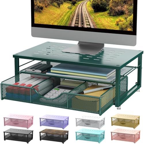 gianotter Computer Monitor Stand Riser with Drawer