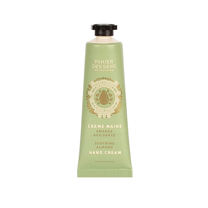 Panier des Sens - Pretty Hands Set - Almond Mini Hand Cream + Nail & Cuticle Oil - 97% Natural, Shea Butter & Sweet Almond - Travel Gift Set for Dry, Cracked Hands - French Skincare Holiday Gift