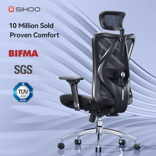 SIHOO M57 Ergonomic Office Chair, Mesh Back Desk Chair with 3D Armrests