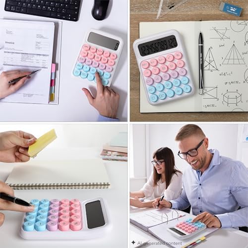 Mr. Pen- Mechanical Switch Calculator, 12 Digit Large LCD Display
