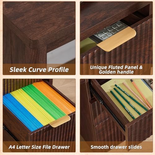 LEYAOYAO Office Desk 48" with 3 Drawers Storage File Cabinet