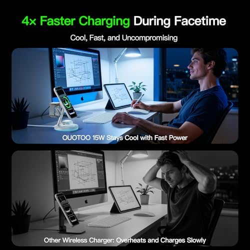 3 in 1 MagSafe Wireless Charger Stand for iPhone Apple Watch AirPods