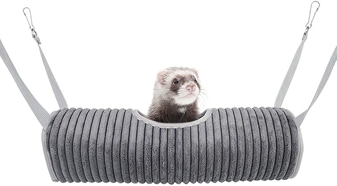 Ferret Tunnel Hanging Hammock Bed, Small Animal Rats Squirrel Toy