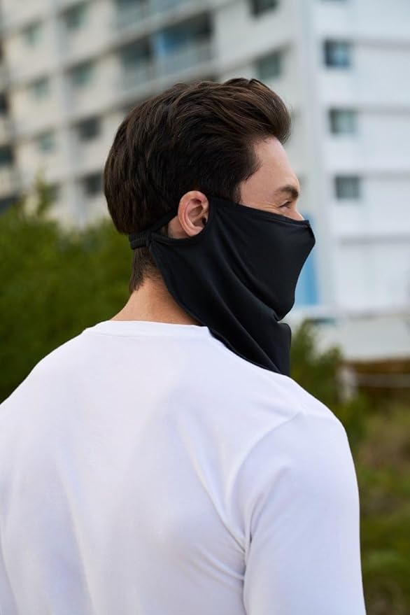 Coolibar UV Face Shield - UPF 50+ Sun Protection - Crestone in Black