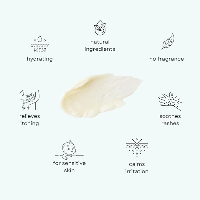 Irene Organics Baby Eczema Relief Balm, Healing Ointment Baby Moisturizing Cream for Eczema, Dry, Itchy Skin. Award Winning Baby Skincare for Sensitive Skin, Safe for Newborns, Kids and Adults