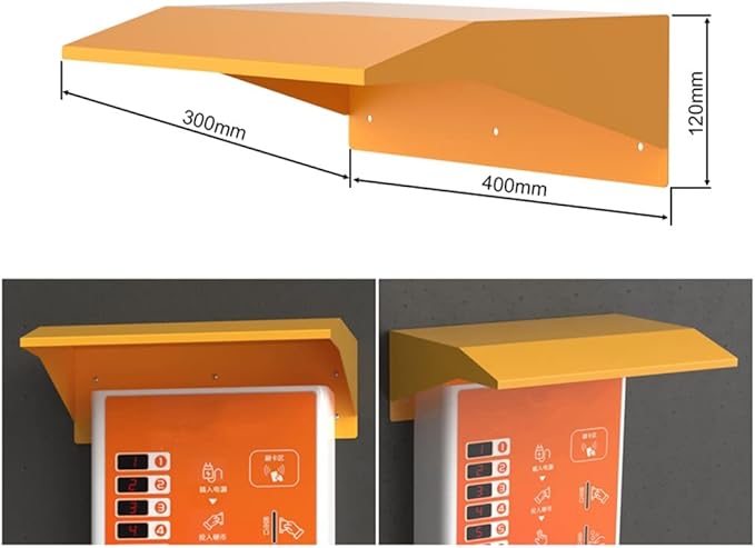 Outdoor Rain Shelter Cover, Weather Resistant Canopy Awning for Charging Station and Monitoring Equipment, Plastic-Coated Steel Construction