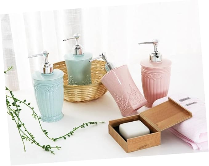 PRETYZOOM Eco-Friendly Plastic Shampoo Bottles Subpackaging Pump Press Emulsion Bottles Reusable Dispensing for Home Travel