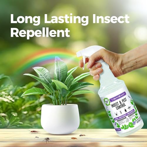 VermExon Peppermint Oil Insect & Pest Control Spray – 32oz Natural Plant-Based Bug Killer for Spiders, Ants, Flies, and Other Insects, Safe for Home & Kitchen Use