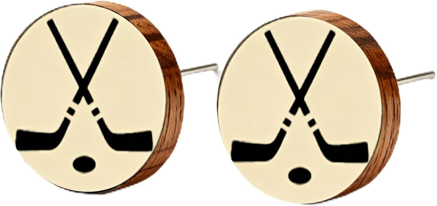 Wooden Stud Earrings for Women Hypoallergenic Jewelry Gifts for Women