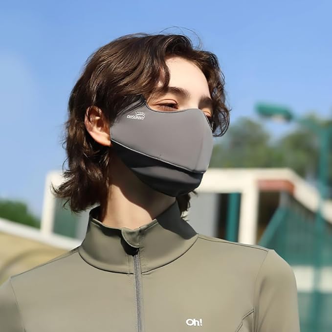 Sun Protection UPF 50+ UV Face Cover Summer Face Mask Neck Gaiter with Ear Loops SLN3M308