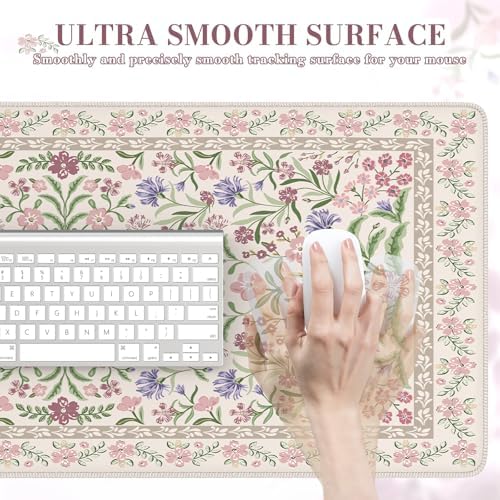 iCasso Desk Mat for Keyboard and Mouse, Large Mouse Pad,35.4x15.7in,Purple