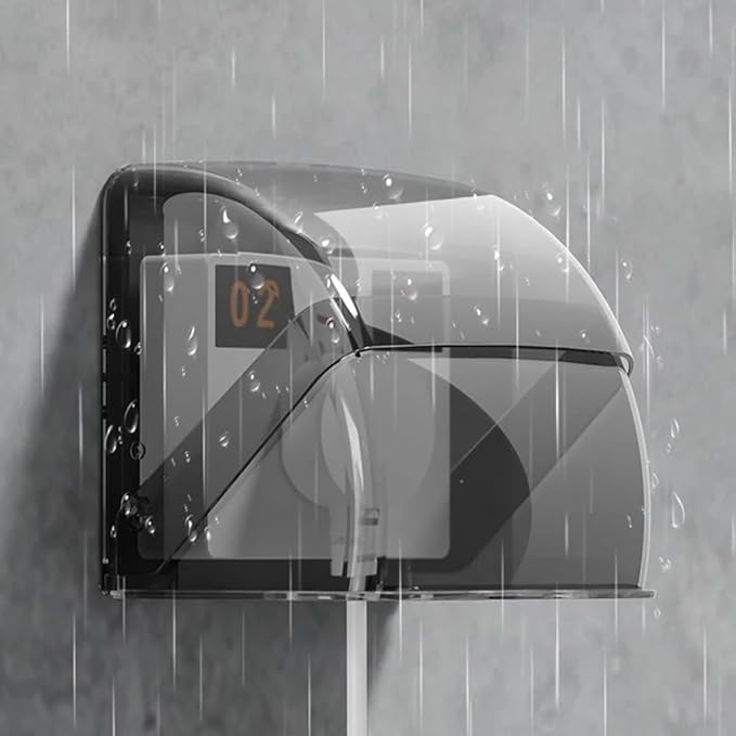 The In Protection A Fully Weather Resistant Outdoor Electrical Outlet Enclosure Featuring A Sturdy Build And Practicality(Transparent Black)