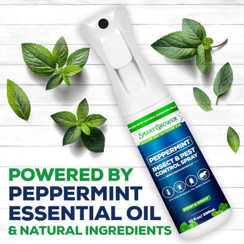 Peppermint Oil Spray for Bugs, Continuous Fine Mist, 10oz Ready to Use