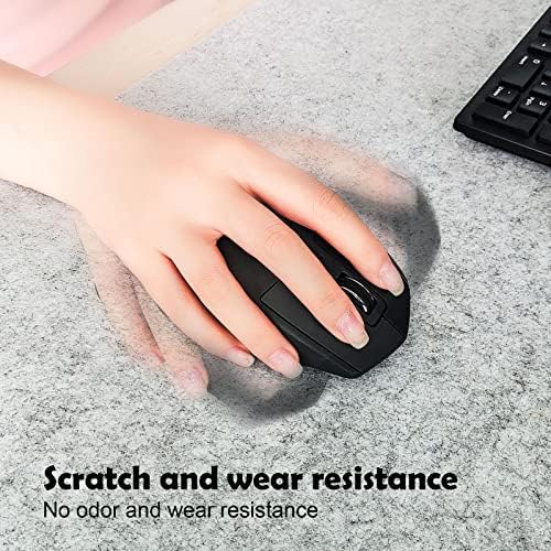 DAWNTREES Extra Large Felt Desk Mat,55''x23.6'' Non-Slip Desktop Protector