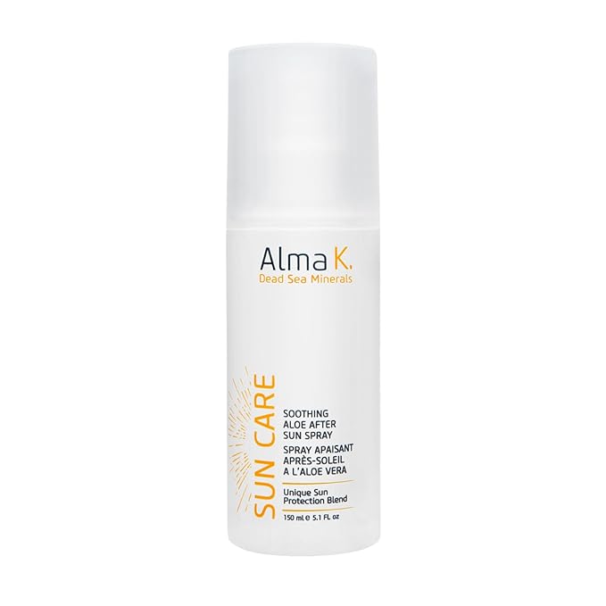 Alma K Soothing Aloe After Sun Spray - After Sun Care - Aloe Vera Gel, Dead Sea Minerals - Sunburn Relief - Vacation Essentials for Women - 5.1 oz