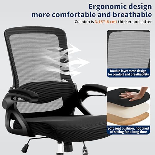 Ergonomic Office Chair Desk Chair with Adjustable Lumbar Support