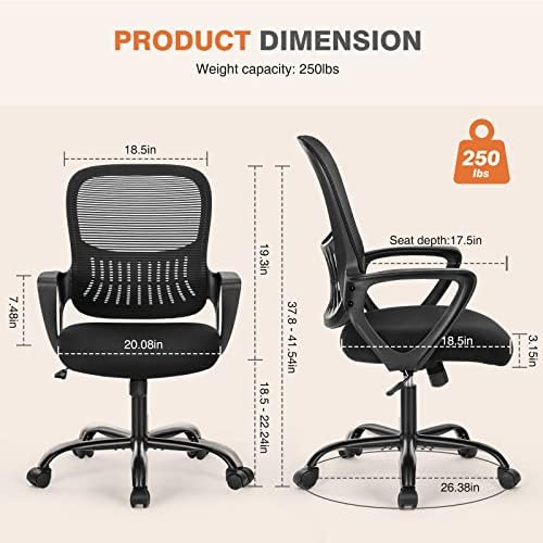 Sweetcrispy Home Office Managerial Executive Chair with Ergonomic Design