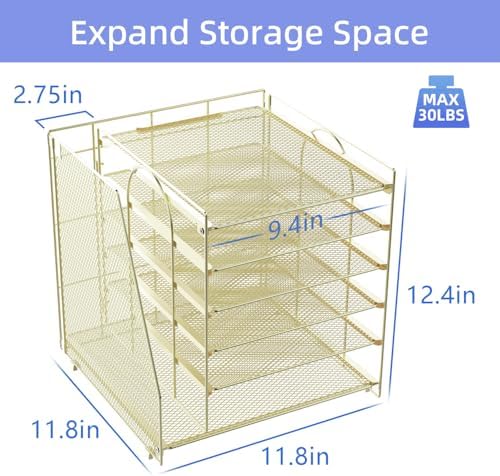 gianotter 6-Tier Paper Organizer With Magazine Holder