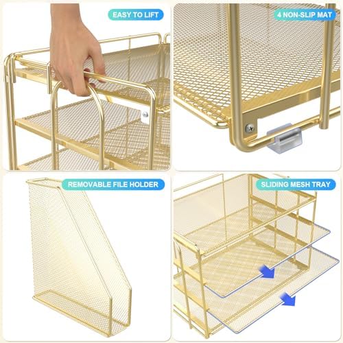 gianotter 4-Tier Paper Organizer With Magazine Holder