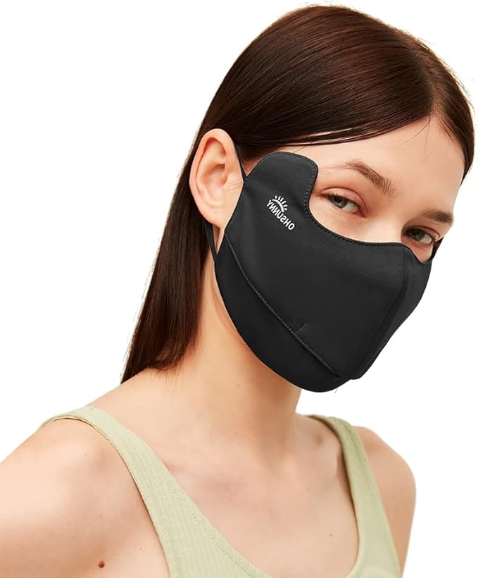 Sun Protection UPF 50+ UV Face Cover Summer Face Mask Neck Gaiter with Ear Loops SLN3M308