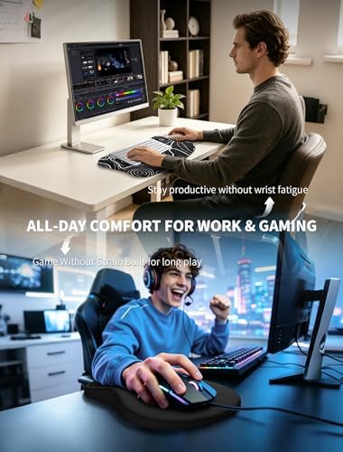 Ergonomic Keyboard Stand, Wrist Rest & Mouse Pad, Memory Foam Wrist Support