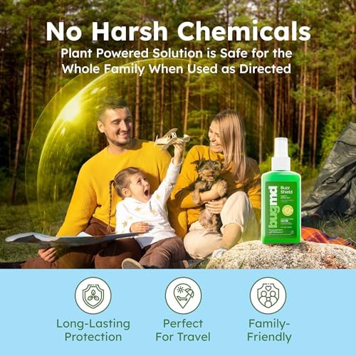 BugMD Buzz Shield Mosquito, Tick and Insect Repellent Spray