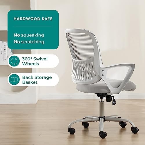 OLIXIS Home Office Chair, Mesh Desk Chair, Ergonomic Lumbar Support