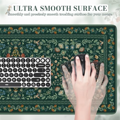 iCasso Desk Mat,Mouse Pad for Office Decor,35.4x15.7in,Deep Green