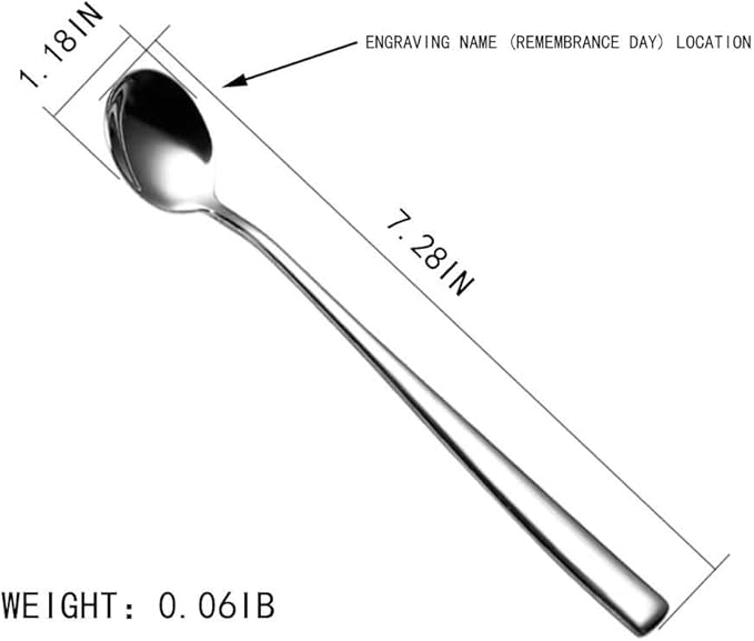 Custom Personalized Engraved Spoon - Your Idea, Text, Message in Stainless Steel - Unique Gift for Best Friend, Lover, Parent, Child (Tea Spoon)