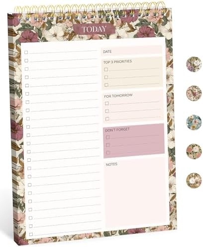 Taja To Do List Notepad, Undated Daily Planner for Work and Goal Setting