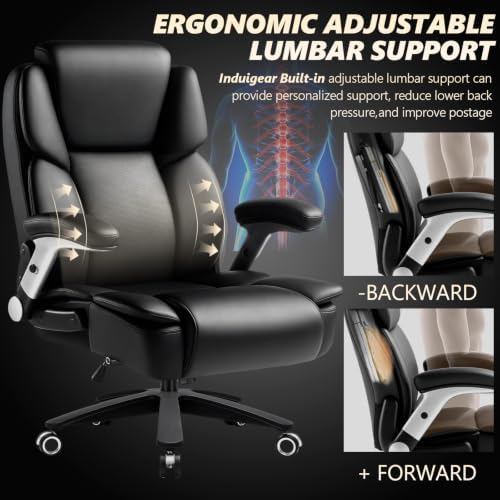 500LBS Big and Tall Office Chair,Heavy Duty Office Chair for Heavy People
