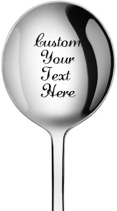 Custom Personalized Engraved Spoon - Your Idea, Text, Message in Stainless Steel - Unique Gift for Best Friend, Lover, Parent, Child