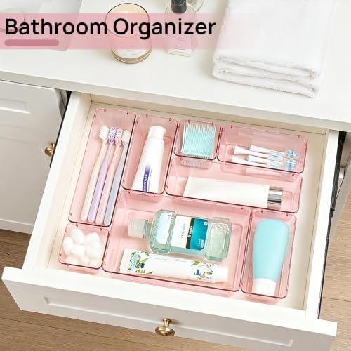 Vtopmart 25 Pack Plastic Drawer Organizers with Non-slip Rubber Pads