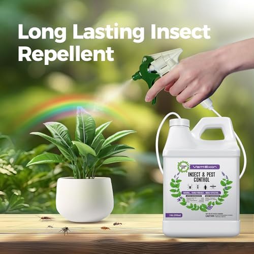 VermExon Peppermint Oil Insect & Pest Control Spray – 128oz Natural Plant-Based Bug Killer for Spiders, Ants, Flies, and Other Insects, Safe for Home & Kitchen Use