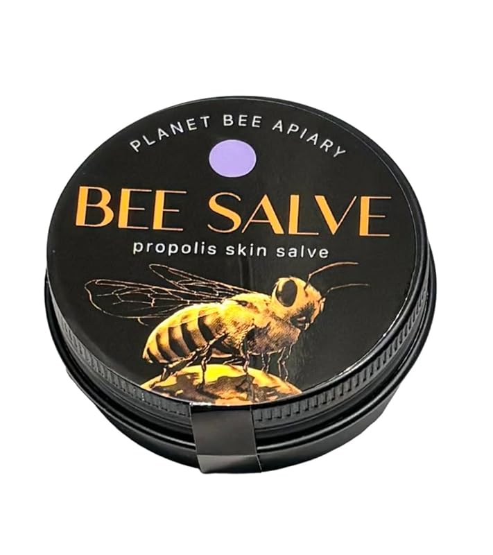 Salve, Hand Salve, Healing Balm, Dry Skin Salve with Beeswax and Propolis, Skin Repair, Moisturizer, All Natural, Planet Bee Apiary LAVENDER BEE SALVE 1oz