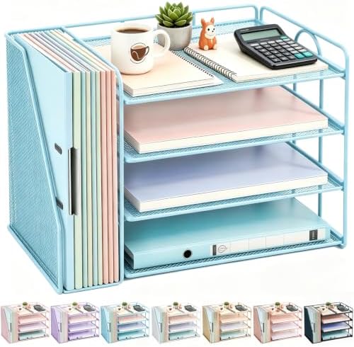 gianotter 4-Tier Paper Organizer With Magazine Holder