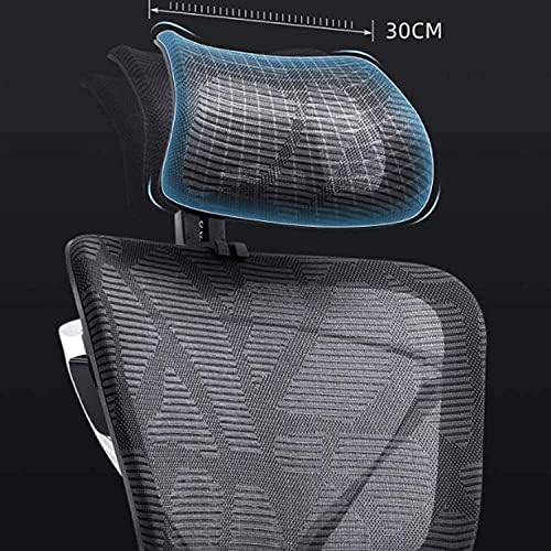 Office Ergonomic Reclining Swivel Chair with Lumbar Support, Modern Black Aluminum Chair for Office, Home, Game, Lounge