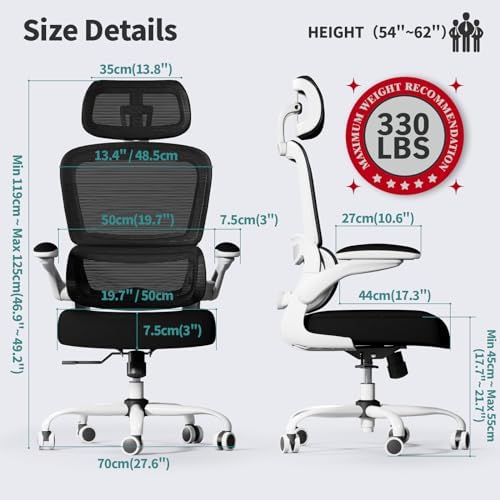 TRALT Office Chair Ergonomic Desk Chair - Gaming Chair with Lumbar Support