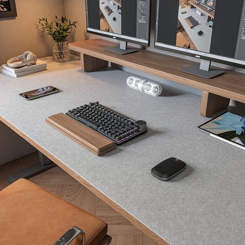 DAWNTREES Large Felt Desk Mat, 47.2"x 23.6", Desk Pad for Office and Home