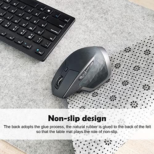 DAWNTREES Extra Large Felt Desk Mat,55''x23.6'' Non-Slip Desktop Protector