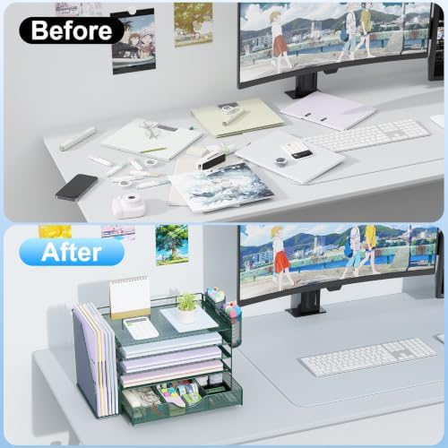 gianotter 5-Tier Desk Organizer with Drawers and File Holders