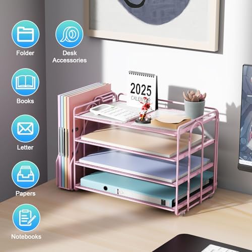 gianotter 4-Tier Paper Organizer With Magazine Holder