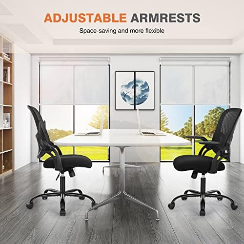 Sweetcrispy Computer Desk Chair, Swivel Task Chair with Lumbar Support