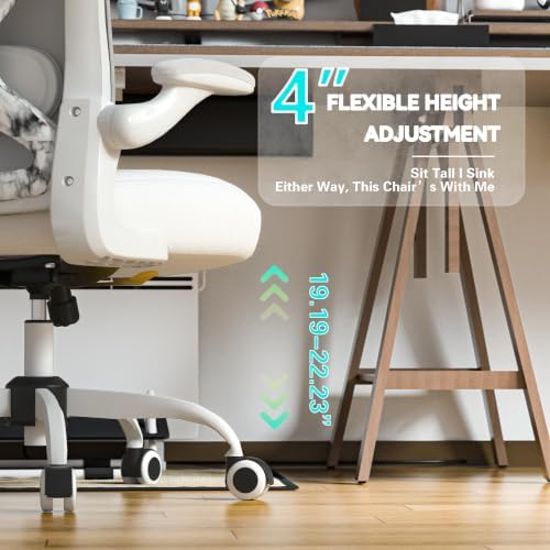 Ergonomic Home Office Chair, 4-Way Lumbar, Thick Cushion, 330LBS