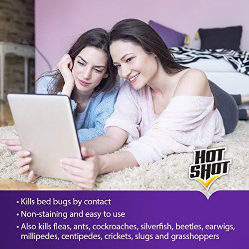 Hot Shot Bed Bug Killer Dust With Diatomaceous Earth 8 Ounces, Treatment For Bed Bugs
